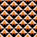 Retro Colorful Seamless pattern in big Ã¢â¬Å AÃ¢â¬Â typo decoration with gemetric play form